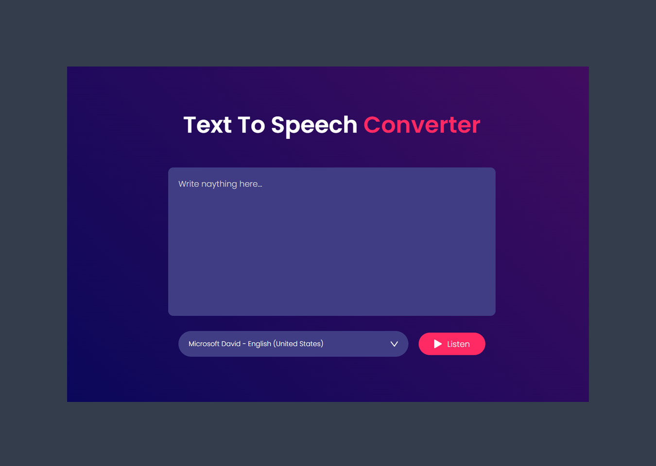Text To Speech